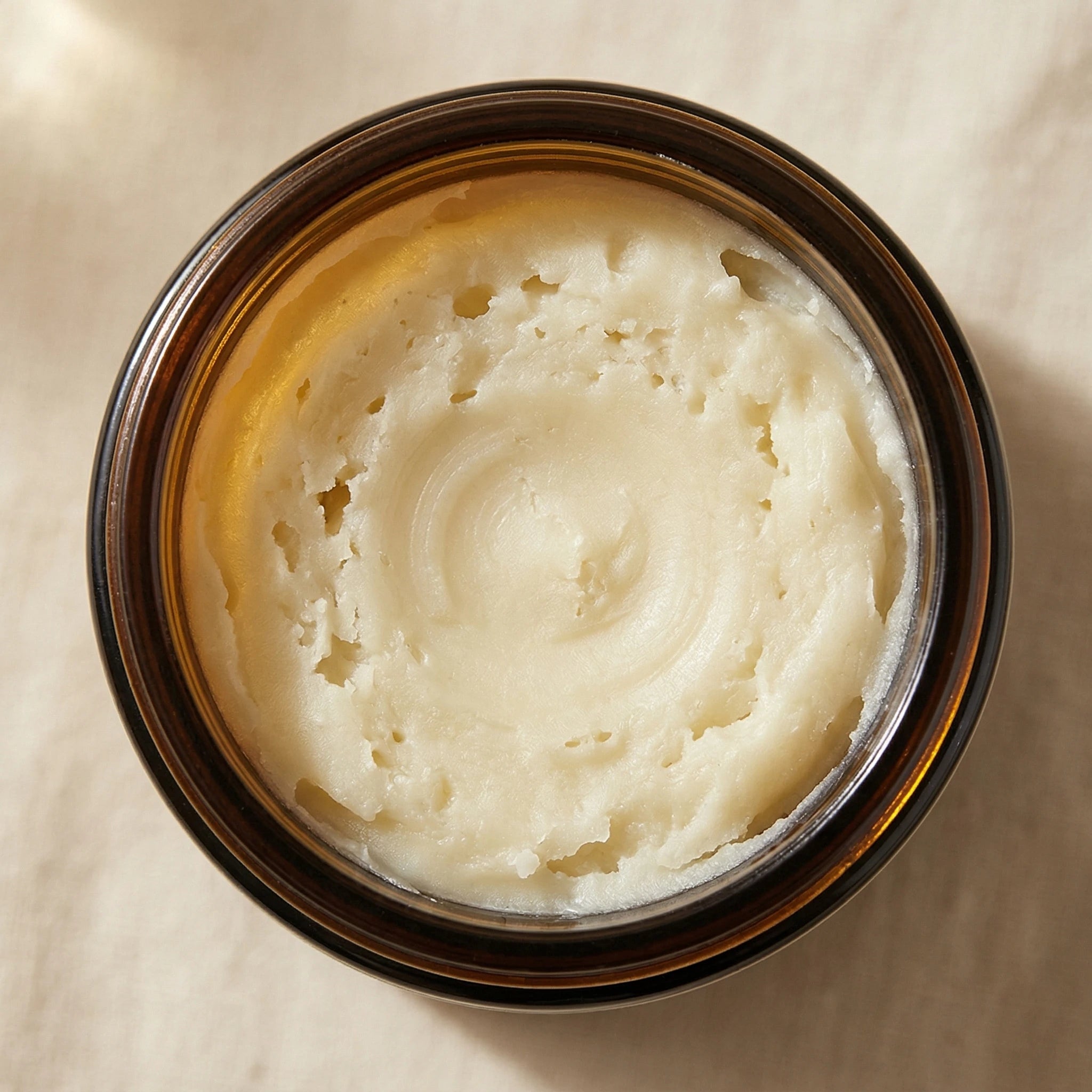 Dewmallow whipped tallow balm texture — creamy consistency closeup